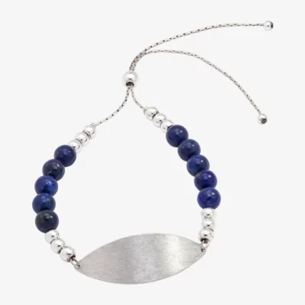 Sparkle Allure Empowerment Womens Blue Lapis Beaded Bracelet
