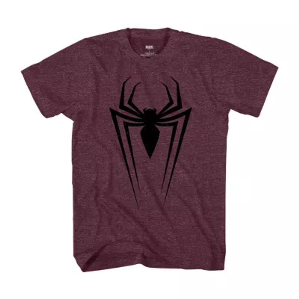 Mens Crew Neck Short Sleeve Regular Fit Marvel Spiderman Big and Tall Graphic T-Shirt