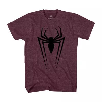 Mens Crew Neck Short Sleeve Regular Fit Marvel Spiderman Big and Tall Graphic T-Shirt