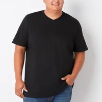 St. John's Bay Super Soft Big and Tall Mens V Neck Short Sleeve Moisture Wicking T-Shirt