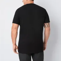 Shaquille O'Neal XLG Ribbed Dropneedle Mens Crew Neck Short Sleeve Big and Tall T-Shirt