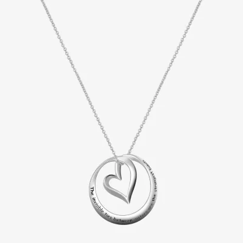 Footnotes Womens Sterling Silver Round 16 Inch Pendant Necklace