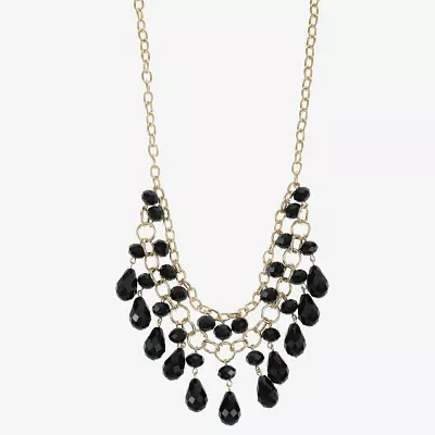 Mixit Gold Tone Womens 17 Inch Statement Necklace