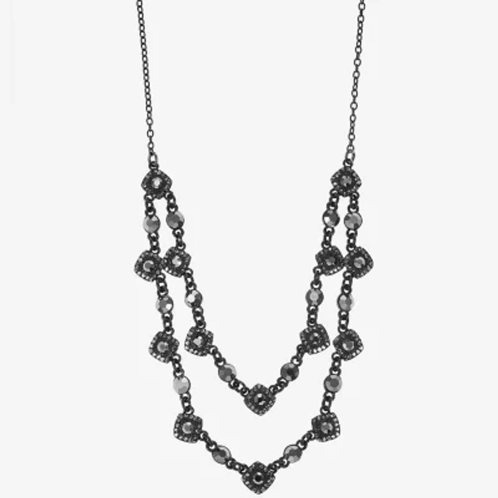 Mixit Freeform Womens Gray 17 Inch Collar Necklace