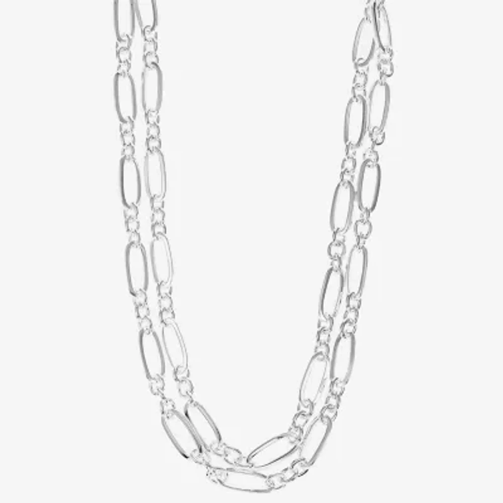 Liz Claiborne Layered Womens 17 Inch Link Necklace