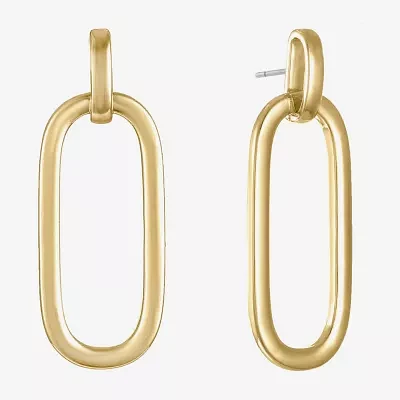 Liz Claiborne Doorknocker Womens Hypoallergenic Drop Earrings