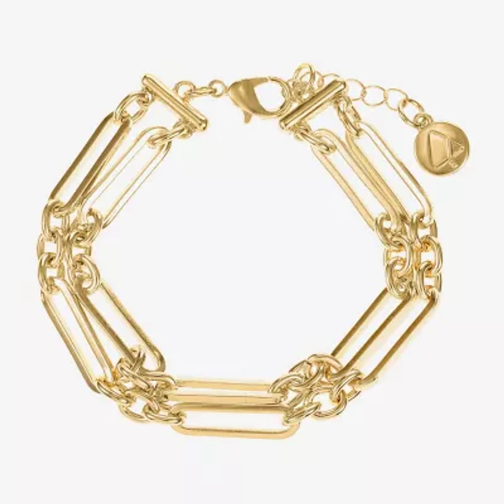 Liz Claiborne Layered Womens Solid Link Bracelet