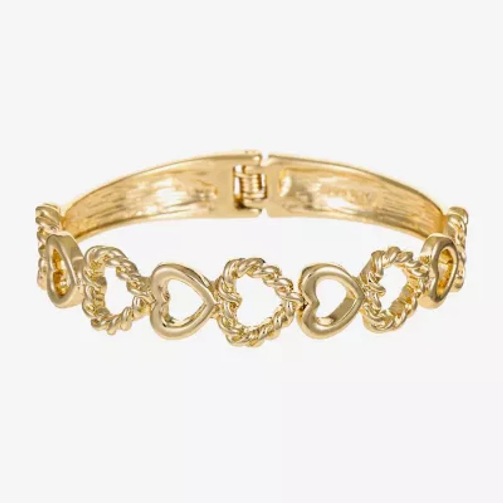 Monet Jewelry Womens Heart Bangle Bracelet