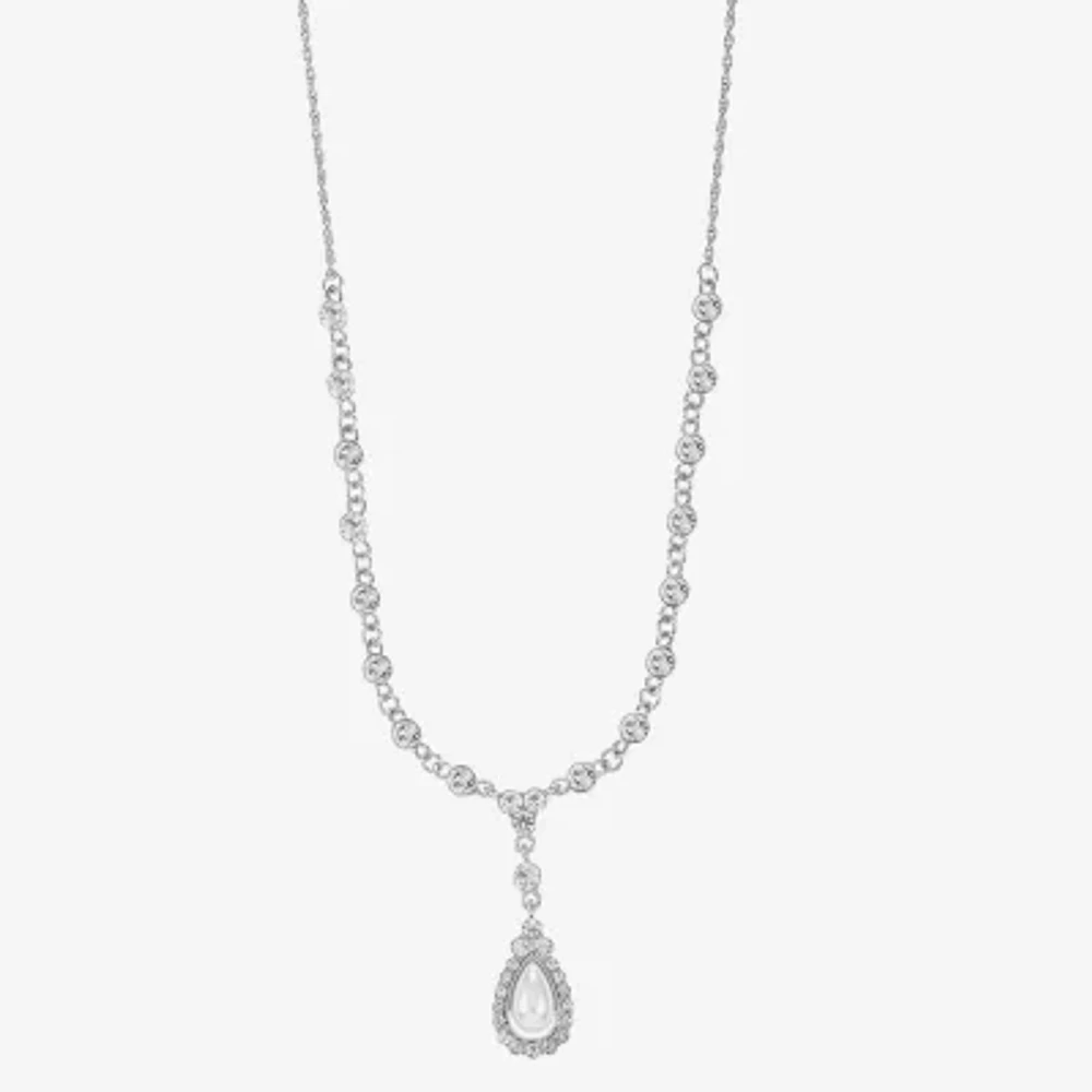 Monet Jewelry Timeless Womens Glass 17 Inch Y Necklace