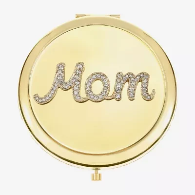 Monet Jewelry Mom Gold Tone Compact Mirror
