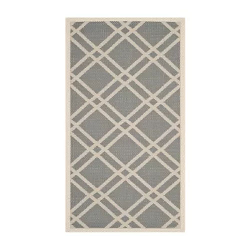 Safavieh Courtyard Collection Hannah Geometric Indoor/Outdoor Area Rug