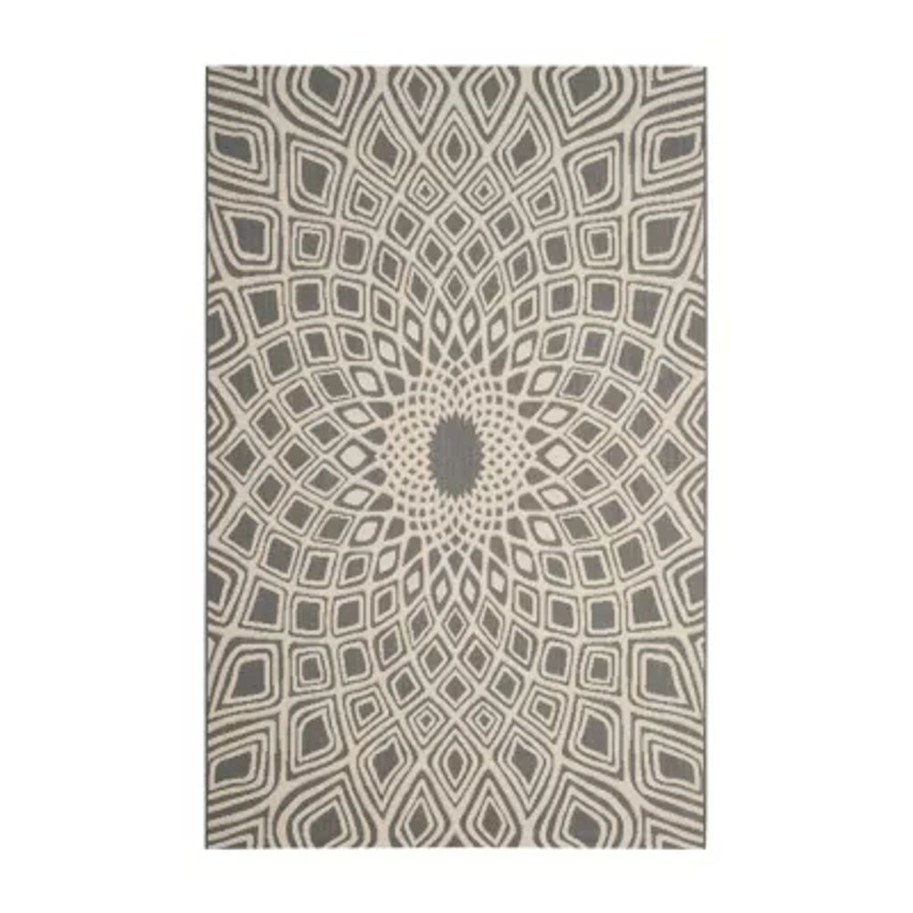 Safavieh Courtyard Collection Jacinth Geometric Indoor/Outdoor Area Rug