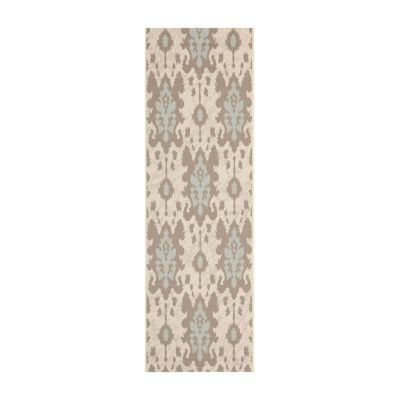 Safavieh Courtyard Collection Jerrod Floral Indoor/Outdoor Runner Rug
