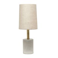 All the Rages Lalia Home Antique Brass With Linen Shade Floor Lamp