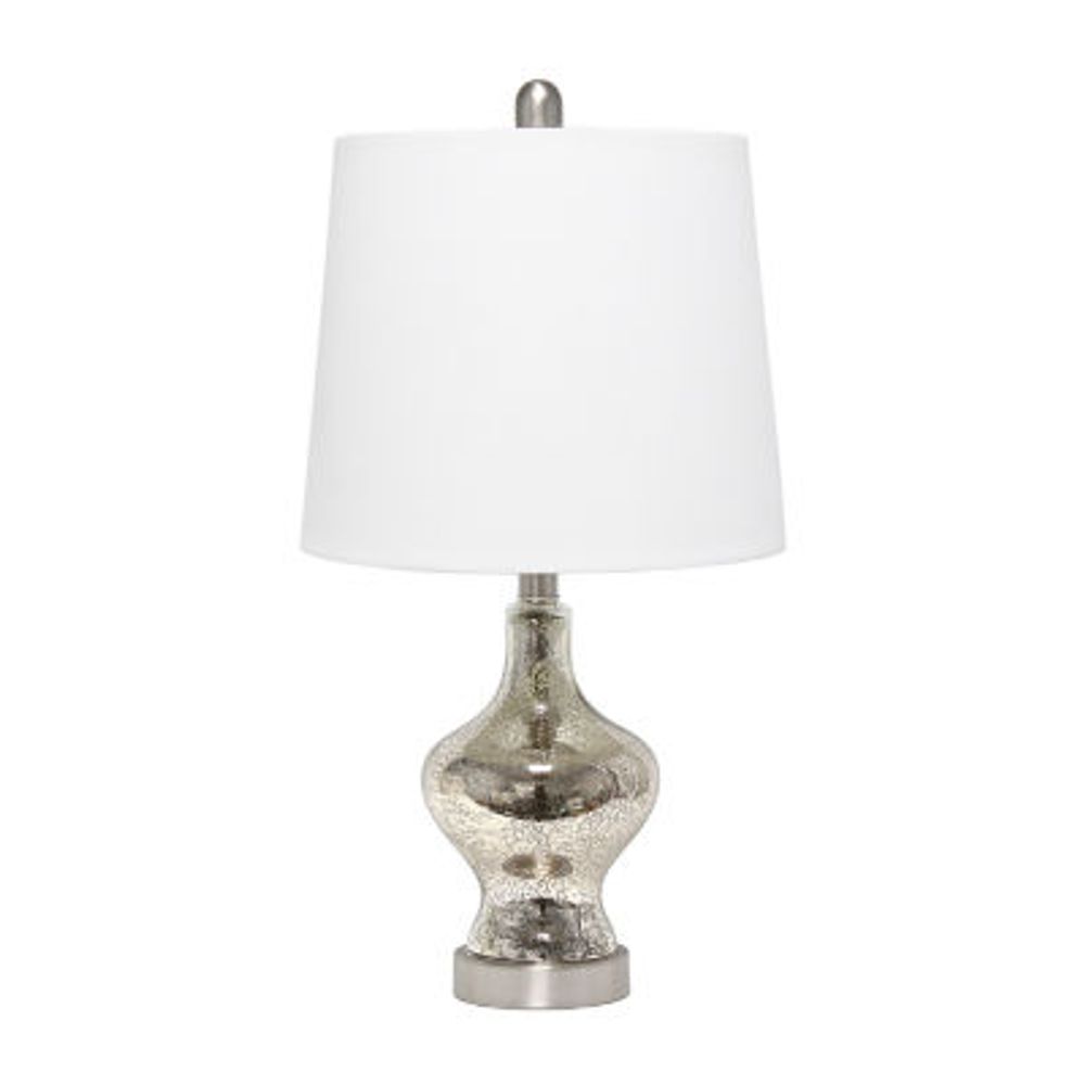 All the Rages Lalia Home Paseo With White Fabric Shade Glass Table Lamp