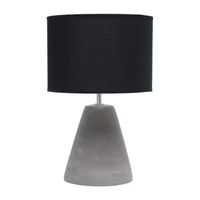 All the Rages Simple Designs Pinnacle Black Concrete Table Lamp