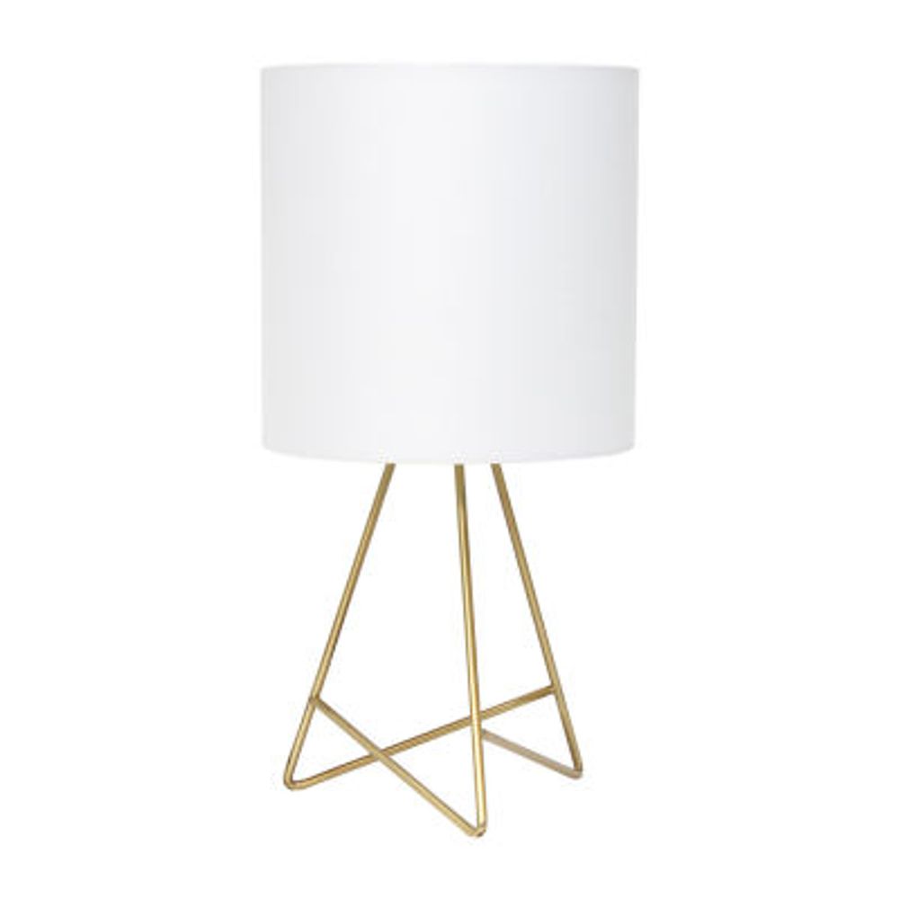 All The Rages Simple Designs Down To Wire With Fabric Shade Metal Table Lamp