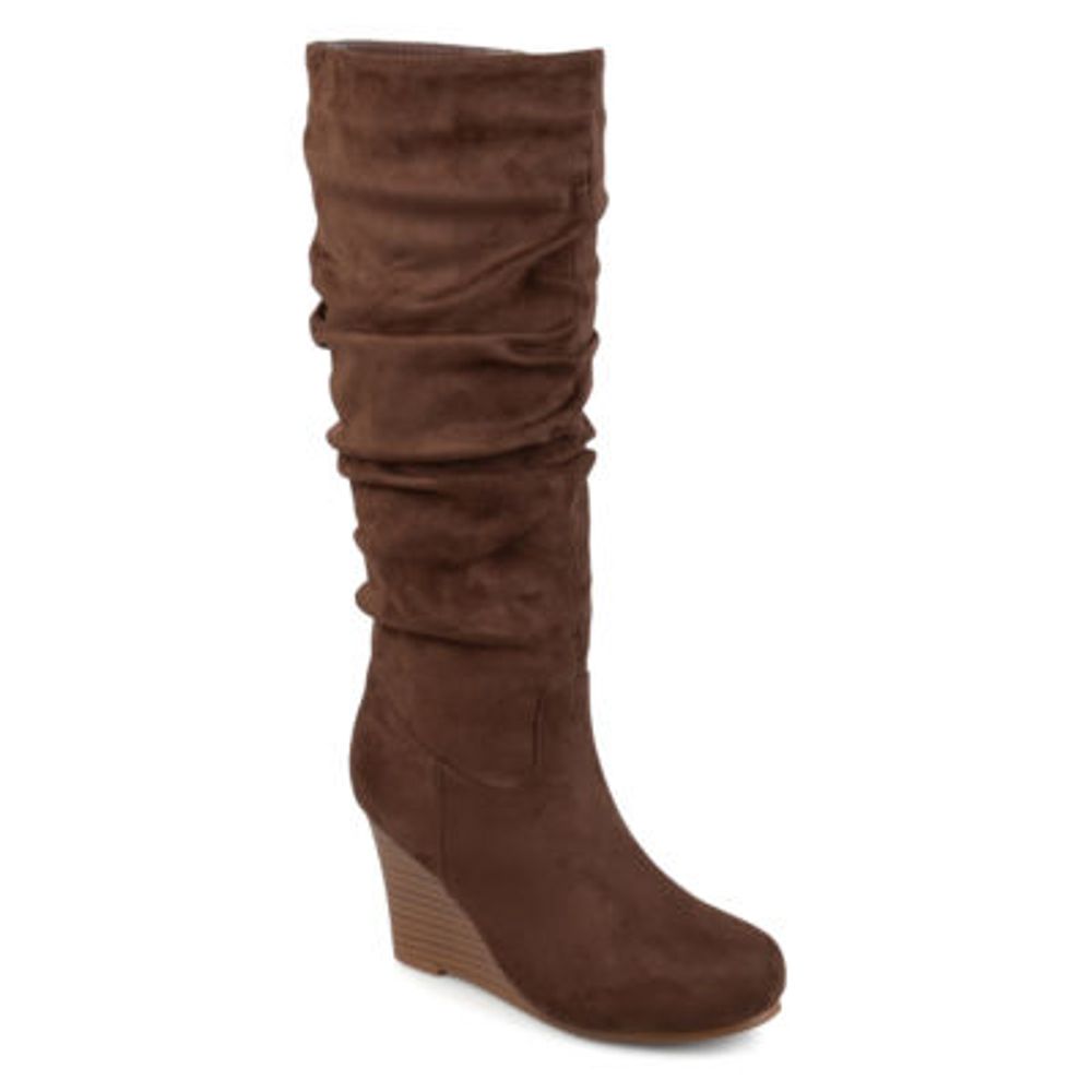 Journee Collection Womens Haze Wedge Heel Slouch Boots