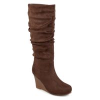 Journee Collection Womens Haze Wedge Heel Slouch Boots