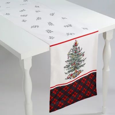 Spode Christmas Tree Tartan Table Runner