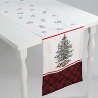 Spode Christmas Tree Tartan Table Runner