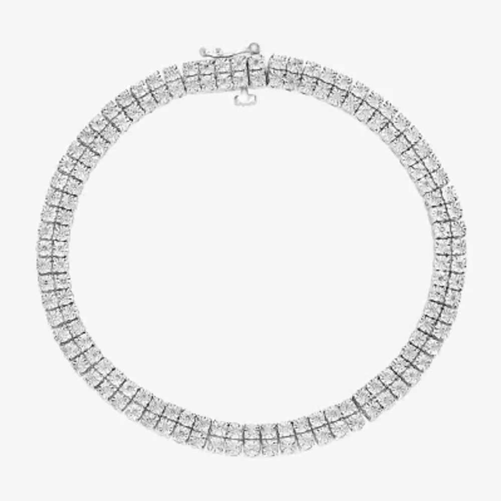 Effy Womens 1/2 CT. T.W. Natural White Diamond Sterling Silver 7 Inch Tennis Bracelet