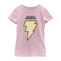 Black Adam Little & Big Kid Girls Crew Neck Short Sleeve Regular Fit DC Comics Graphic T-Shirt