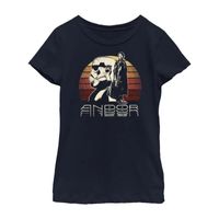 Andor Little & Big Kid Girls Crew Neck Short Sleeve Regular Fit Star Wars Graphic T-Shirt