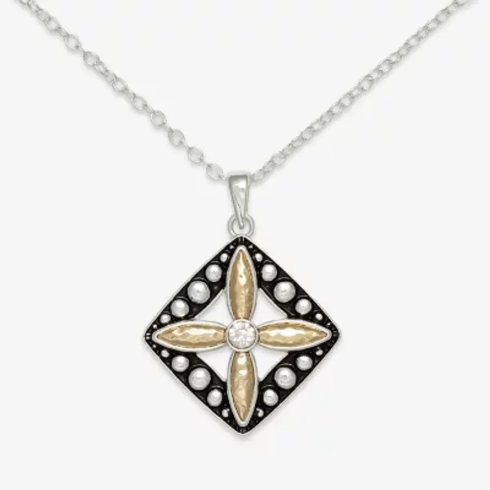 Mixit Womens Cross 18 Inch Pendant Necklace
