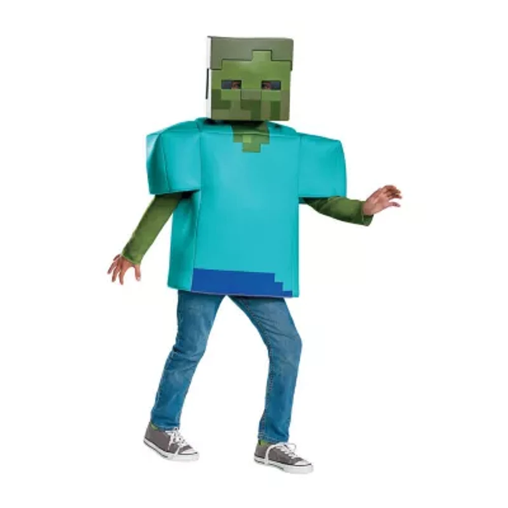 Little & Big Kid Unisex Zombie Classic Minecraft Costume