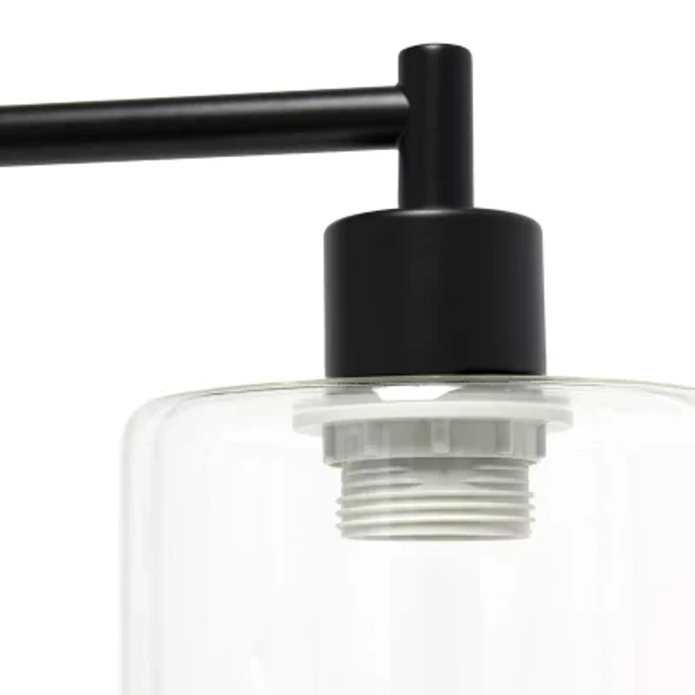 All the Rages Lalia Home Glass Shade Modern Desk Lamp