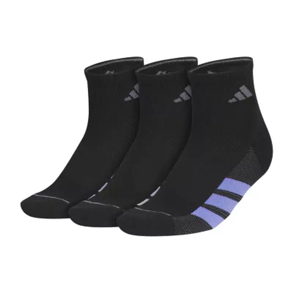 adidas All Day Training Womens Multi-Pack 3 Pair Quarter Ankle Socks