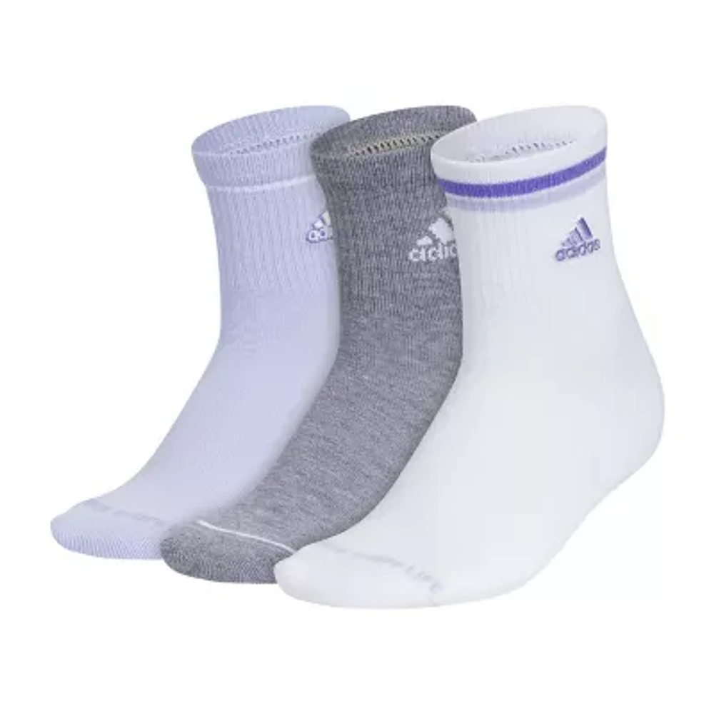 adidas Cushion Sport Womens Multi-Pack 3 Pair Quarter Ankle Socks
