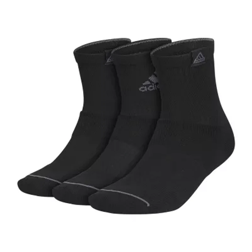 adidas Cushion Sport High 3 Pair Quarter Ankle Socks Mens