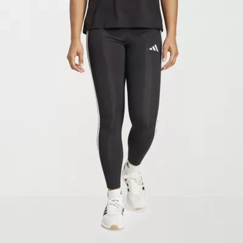 adidas Essentials High Rise 3 Stripes Cotton Full Length Leggings