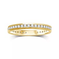 1/2 CT.T.W. Natural Diamond 14K Yellow Gold Eternity Wedding Band