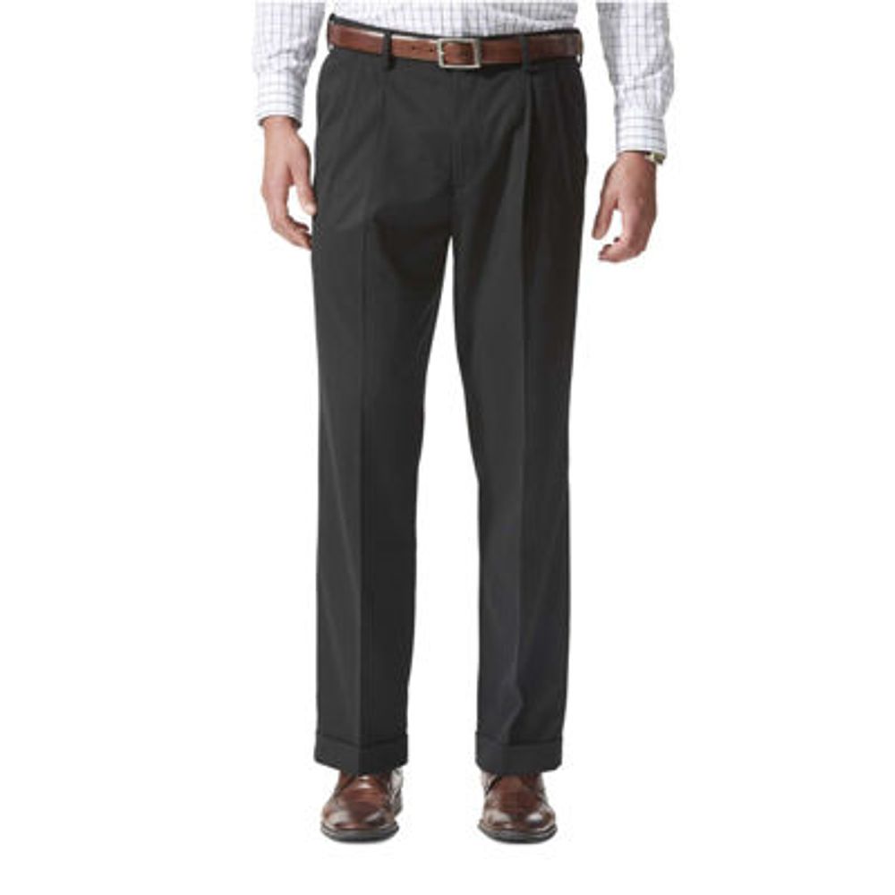 Dockers Comfort Khaki Mens Waistband Straight Relaxed Fit Pleated Pant