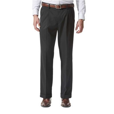 Dockers Comfort Khaki Mens Waistband Straight Relaxed Fit Pleated Pant
