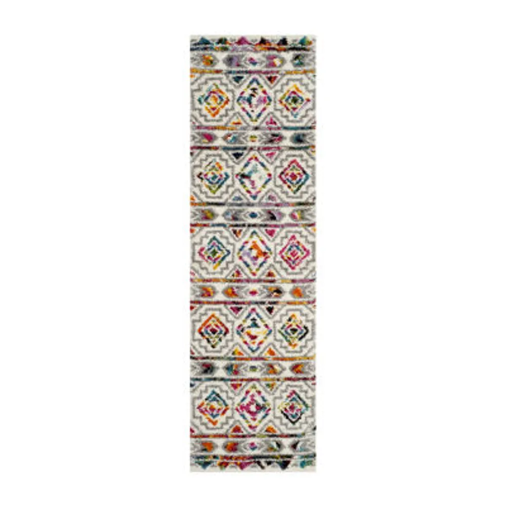 Safavieh Colleen Geometric Shag Rectangular Runner