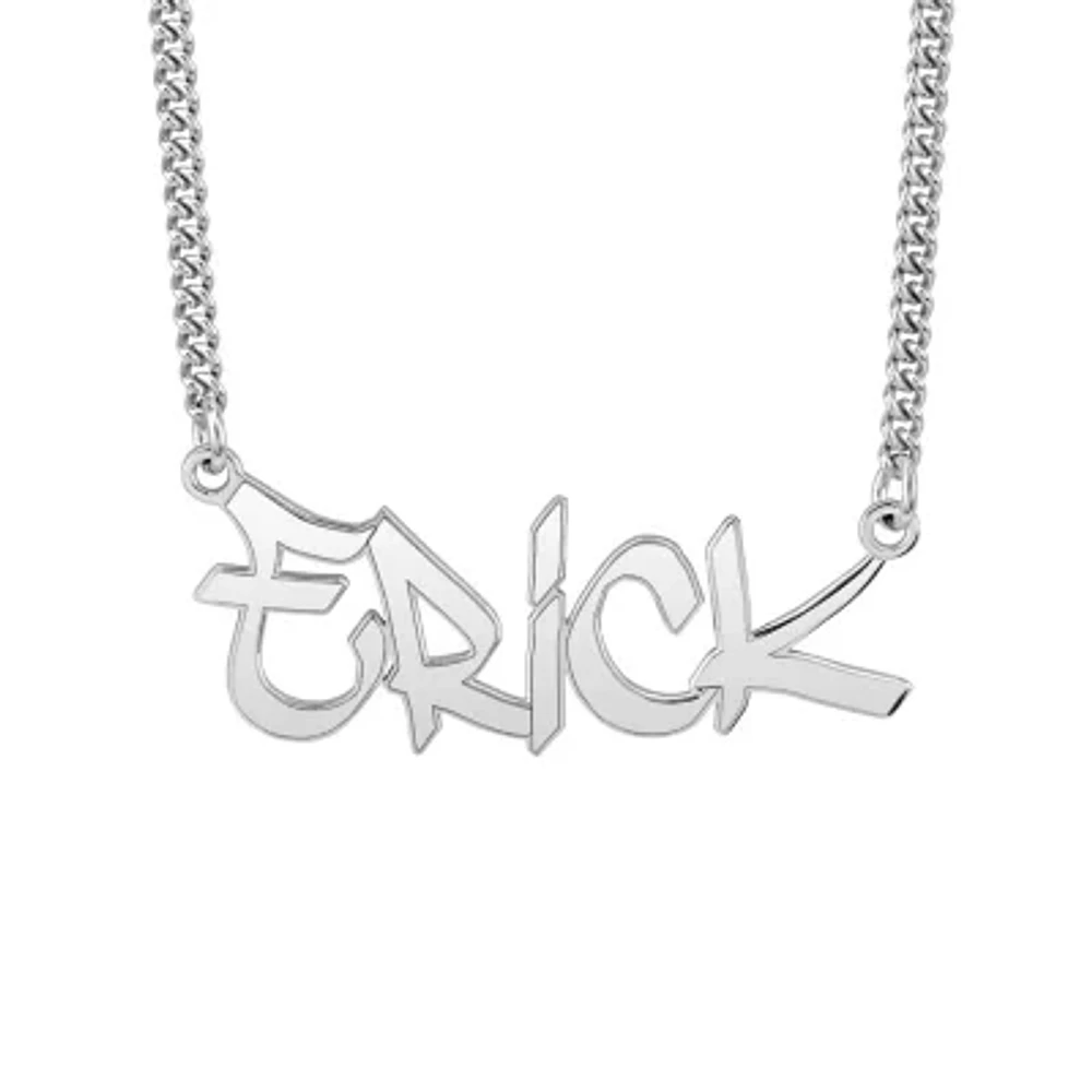 Mens Sterling Silver 20 Inch Pendant Necklace