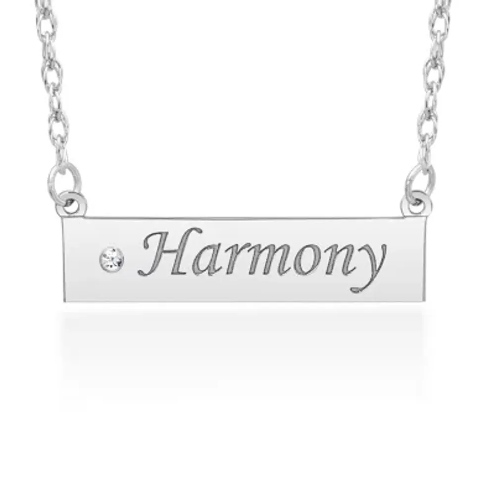 Womens Diamond Accent Genuine White Sterling Silver Pendant Necklace