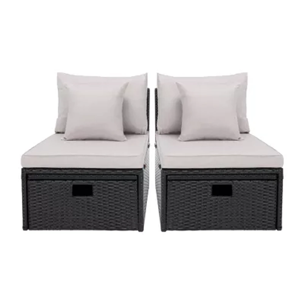 Pramla 4-pc. Patio Lounge Chair and Ottoman Set
