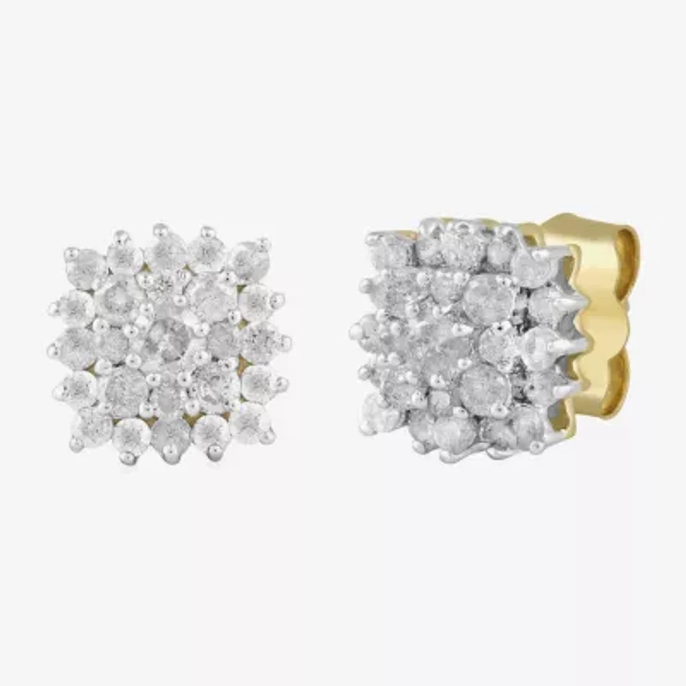 Womens 1 CT. T.W. Natural White Diamond 10K Gold 2-pc. Jewelry Set