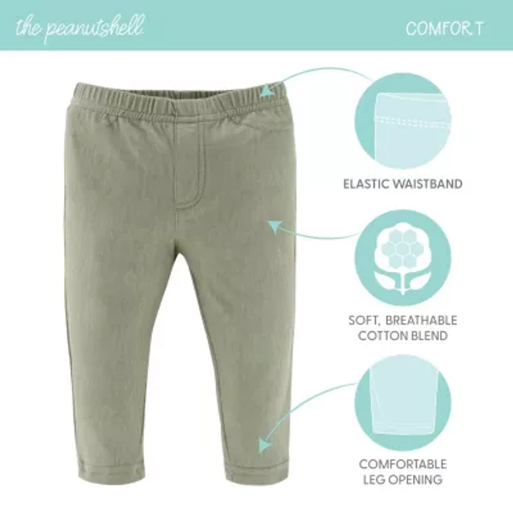 The Peanutshell Baby Unisex Easy-on + Easy-off Straight Regular Fit Pull-On Pant
