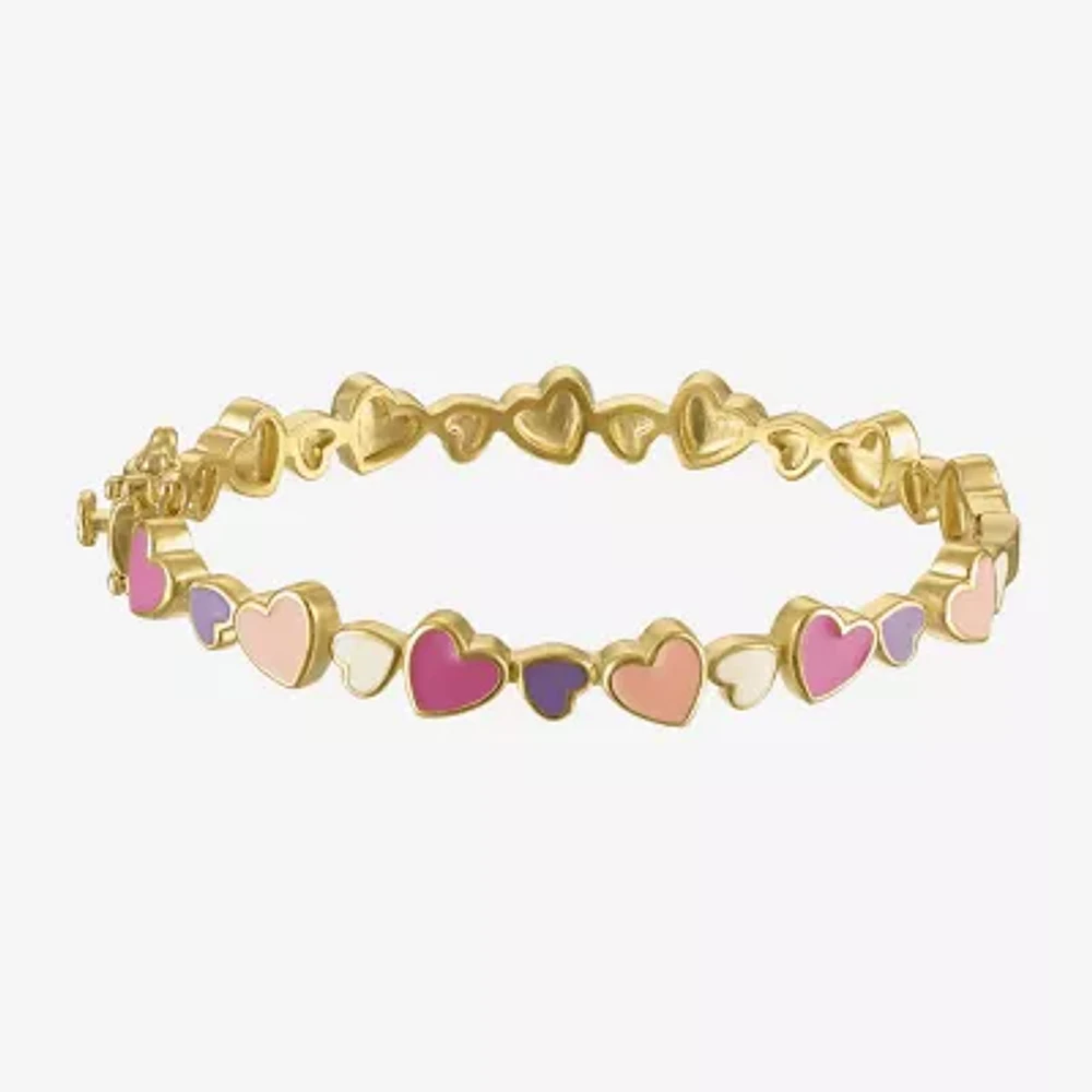 Girls Lab Created 14K Gold Over Brass Bangle Bracelet