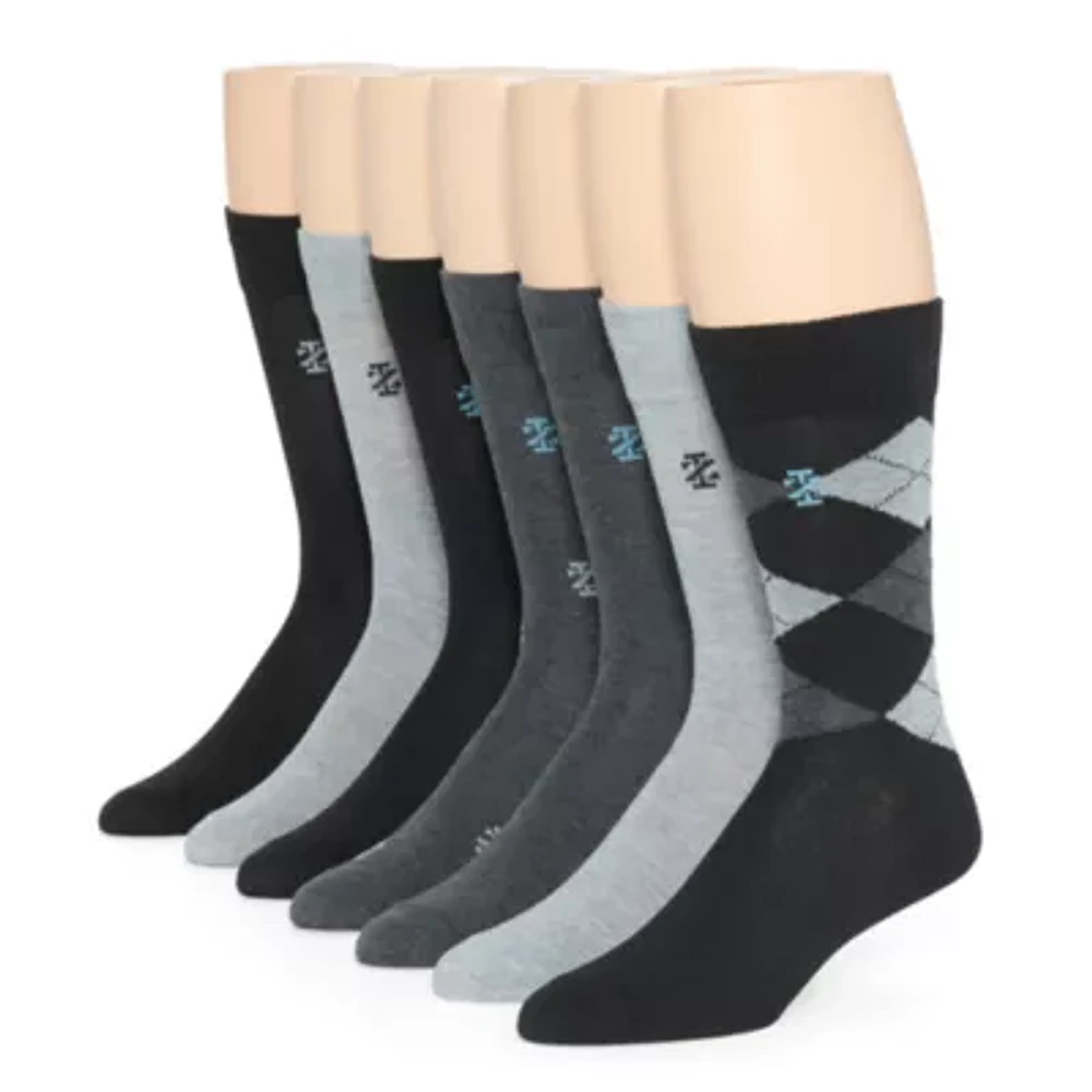 IZOD Dress Mens 7 Pair Crew Socks