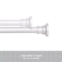 Kenney Easy Install Collection™ Fast Fit™ No Tools Nicholas 2-Pack 5/8 IN Tension Curtain Rod