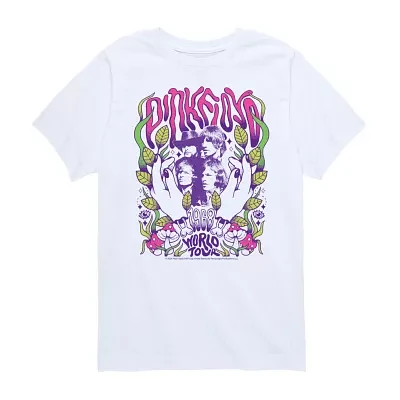 Big Kid Girls Crew Neck Short Sleeve Pink Floyd T-Shirt