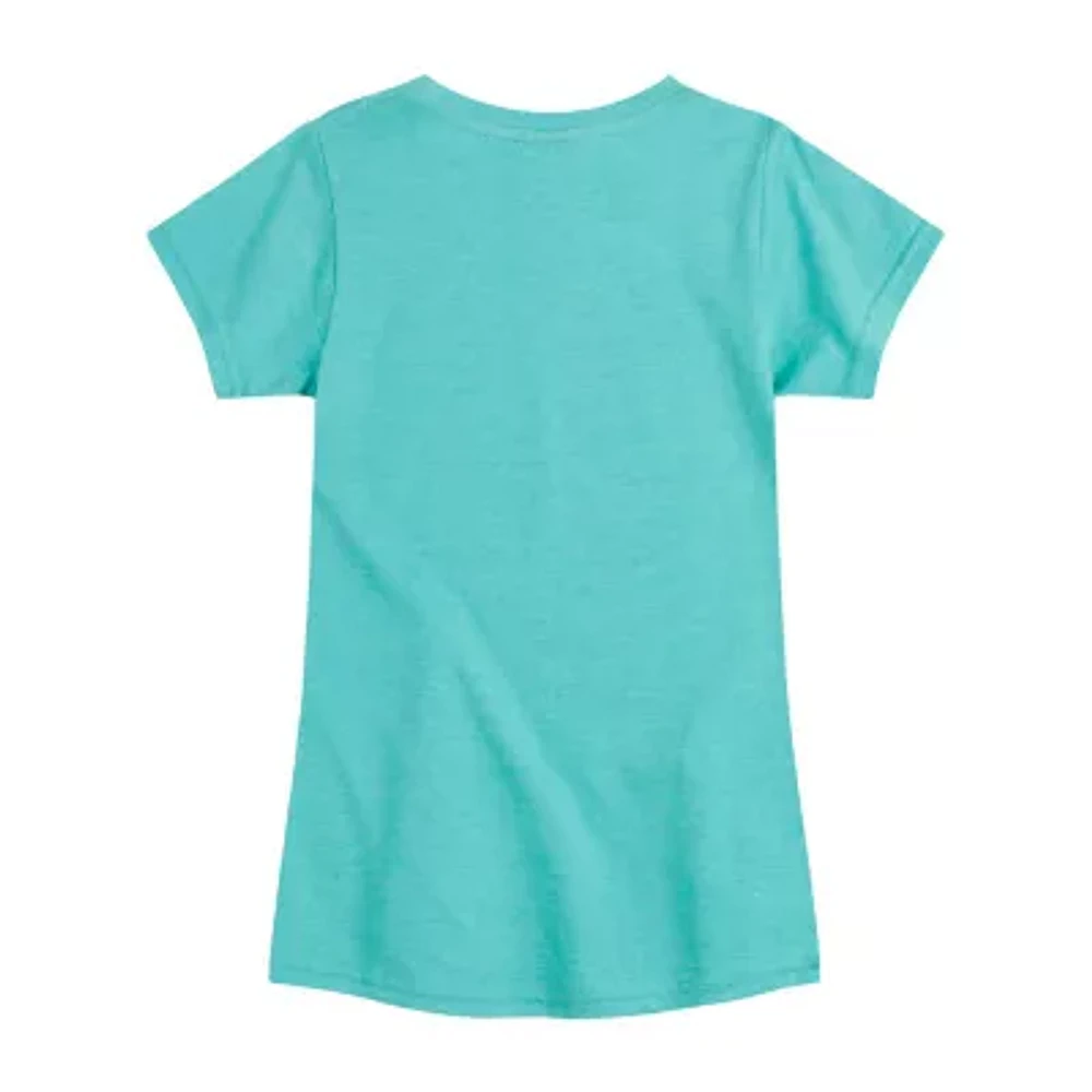 Heart Belle Big Kid Girls Crew Neck Short Sleeve Peanuts T-Shirt