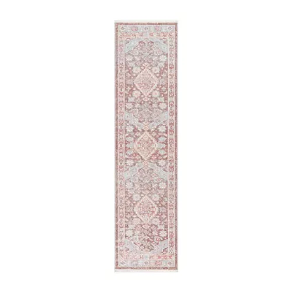Town And Country Rein Medallion Washable 12" X 84" Indoor Rectangular Runner